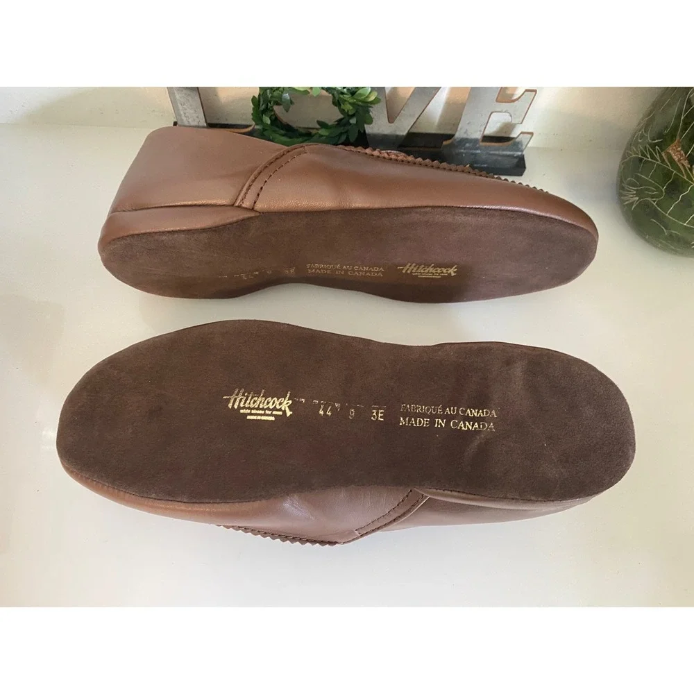 Hitchcock Brown Moosehide Slipper Style #: 4942BR Size‎ 9 Made in Canada NWOB